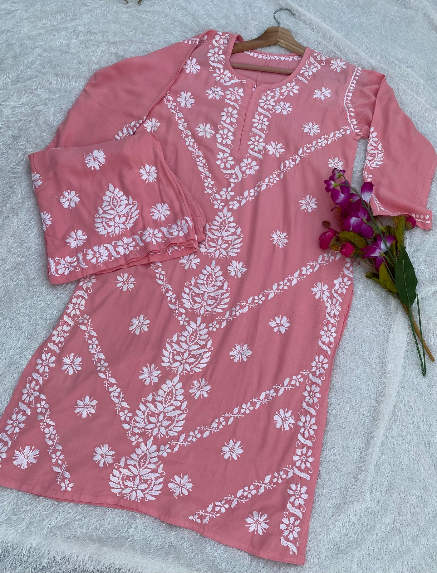 Miesha Authentic Lucknowi kurta Palazzo Set