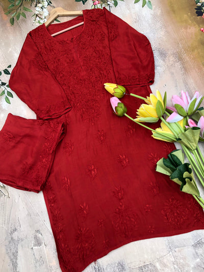 Nazakat Authentic Lucknowi Kurta Set