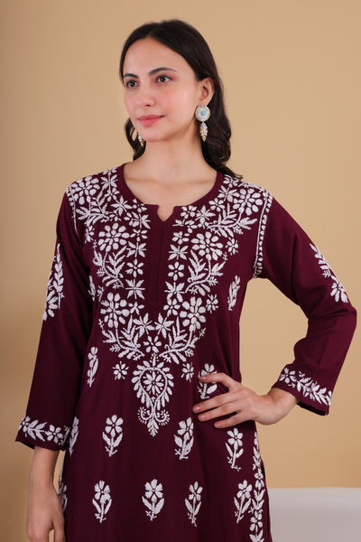 Aisha Authentic Lucknowi kurta Palazzo Set