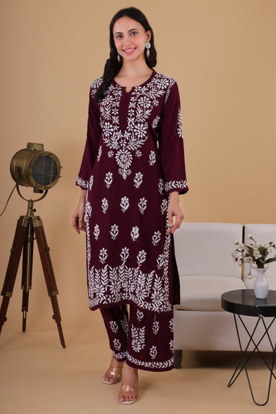 Aisha Authentic Lucknowi kurta Palazzo Set