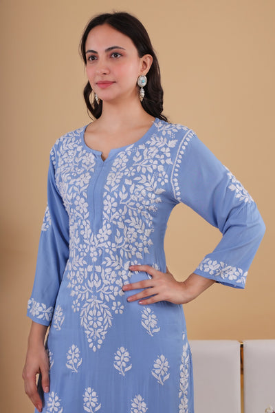 Aisha Authentic Lucknowi kurta Palazzo Set