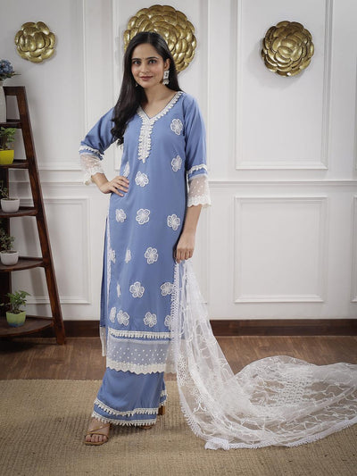 Bhumika Authentic Chikankari Kurta Set with Dupatta