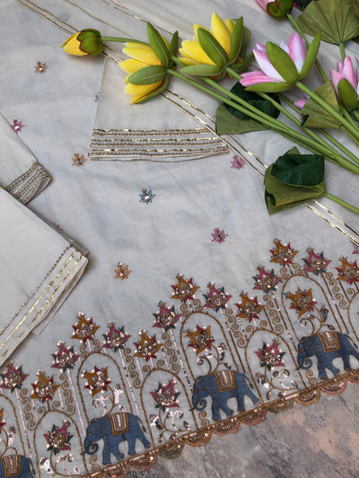 Kalam unstitched 3 piece set
