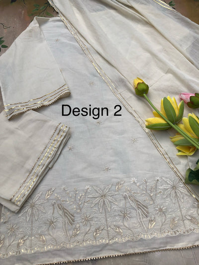 Manzil unstitched 3 piece set