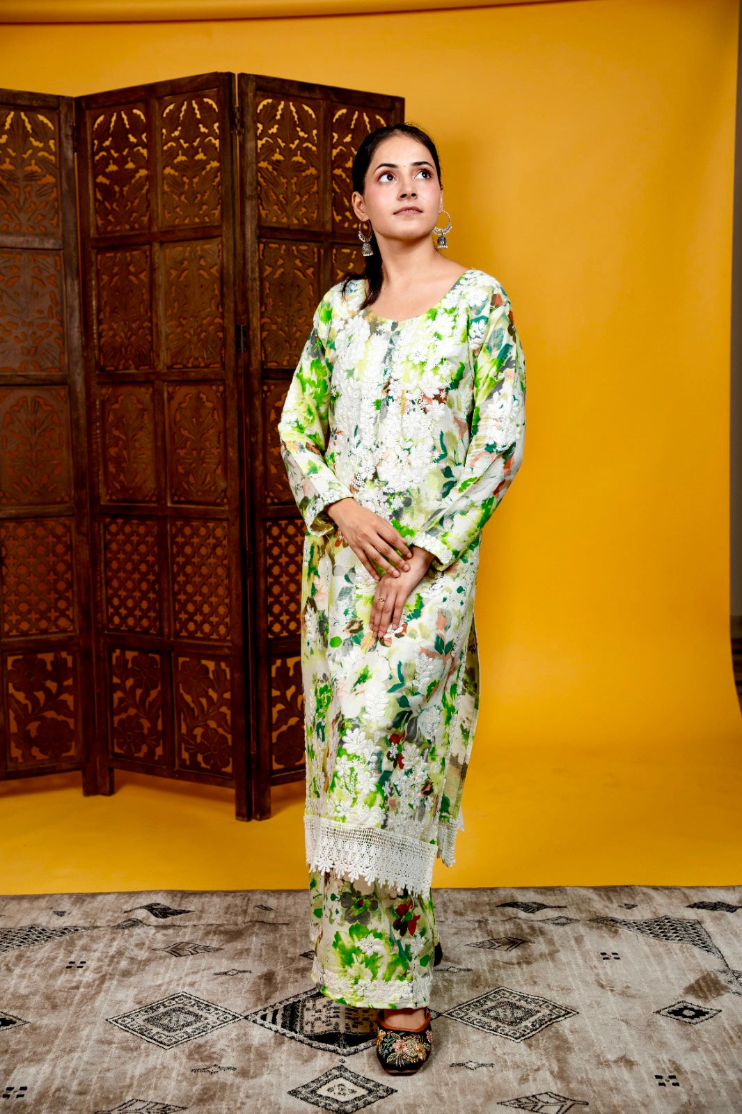 Sara Authentic Lucknowi Kurta Palazzo Set