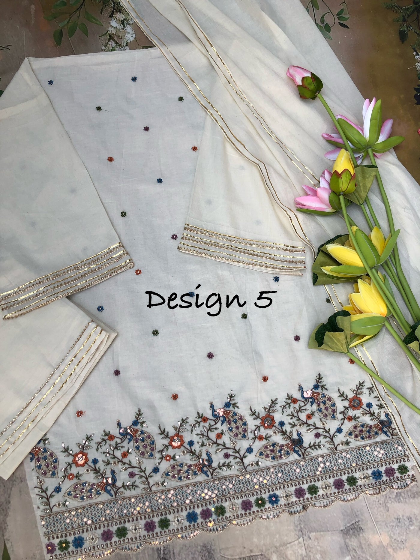 Kalam unstitched 3 piece set