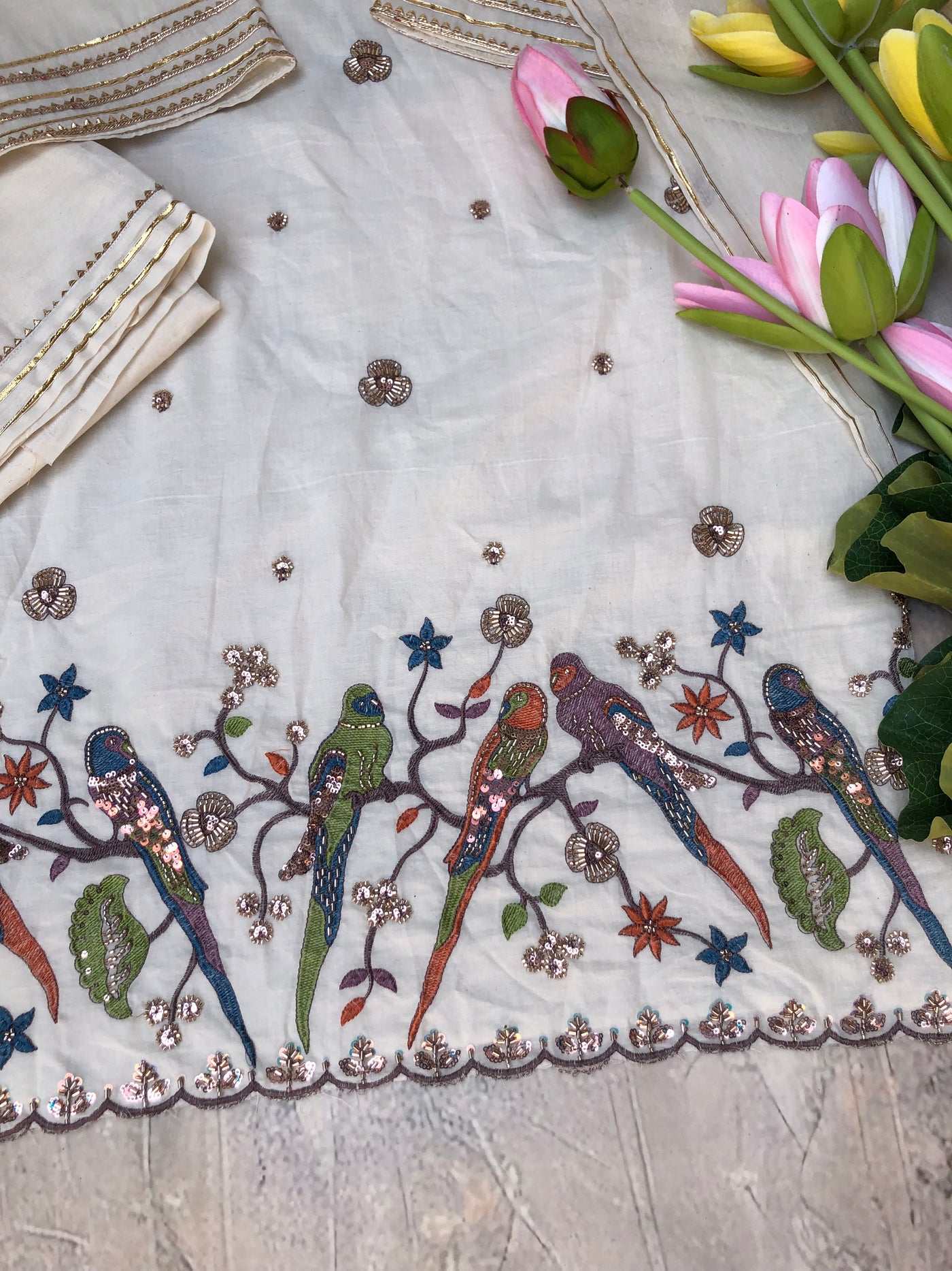Kalam unstitched 3 piece set
