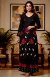 Black ( multi color thread embroidery)