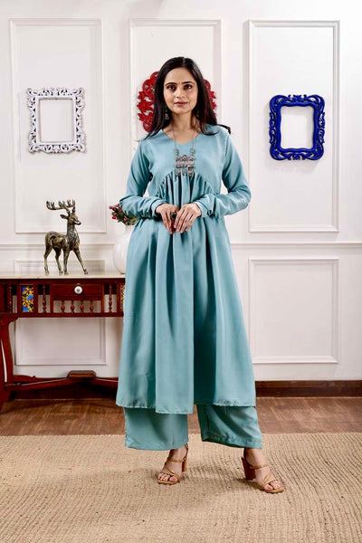 Stylish Gathered Kurti set