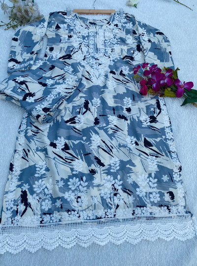 Tiya Lucknowi kurta Palazzo Set