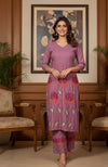 Rust Pink (multi color thread embroidery)