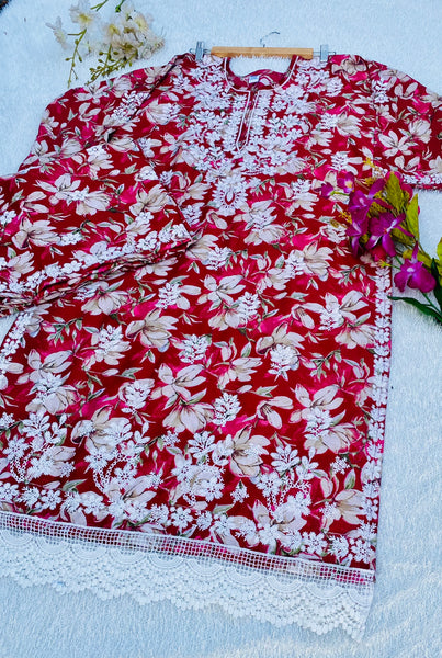 Tiya 2 Lucknowi kurta Palazzo Set