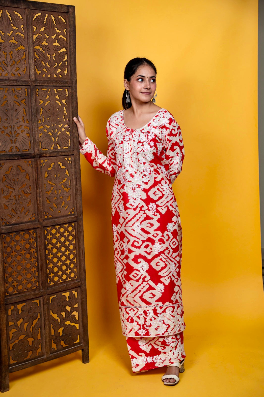 Sara Authentic Lucknowi Kurta Palazzo Set