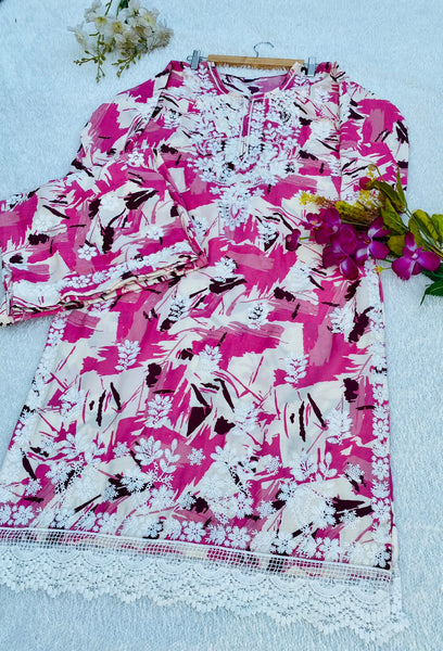 Tiya 3 Lucknowi kurta Palazzo Set