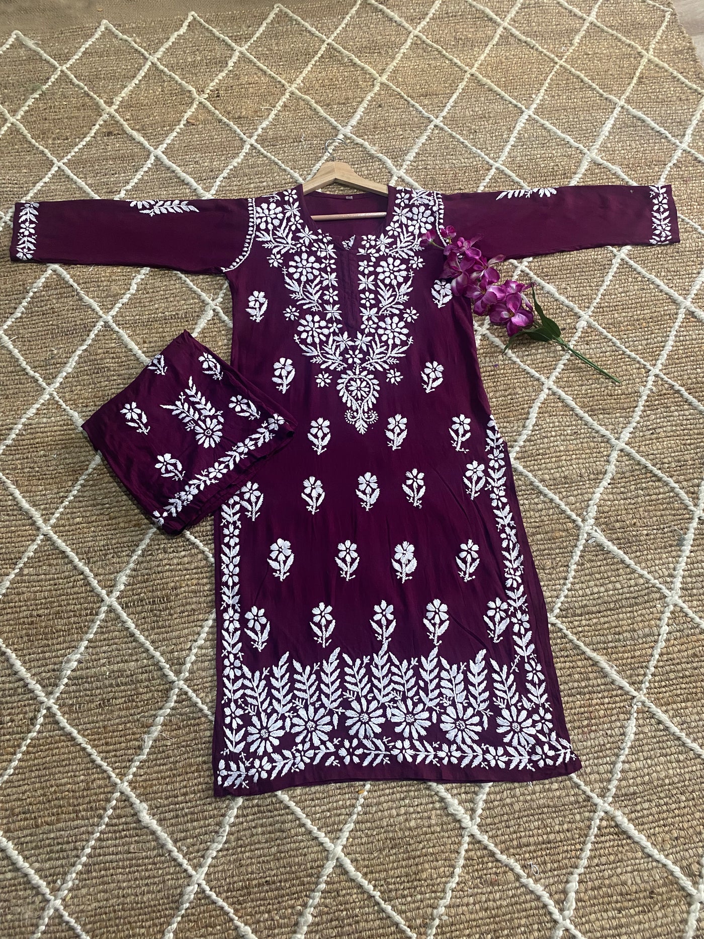 Aisha 3 Authentic Lucknowi kurta Palazzo Set