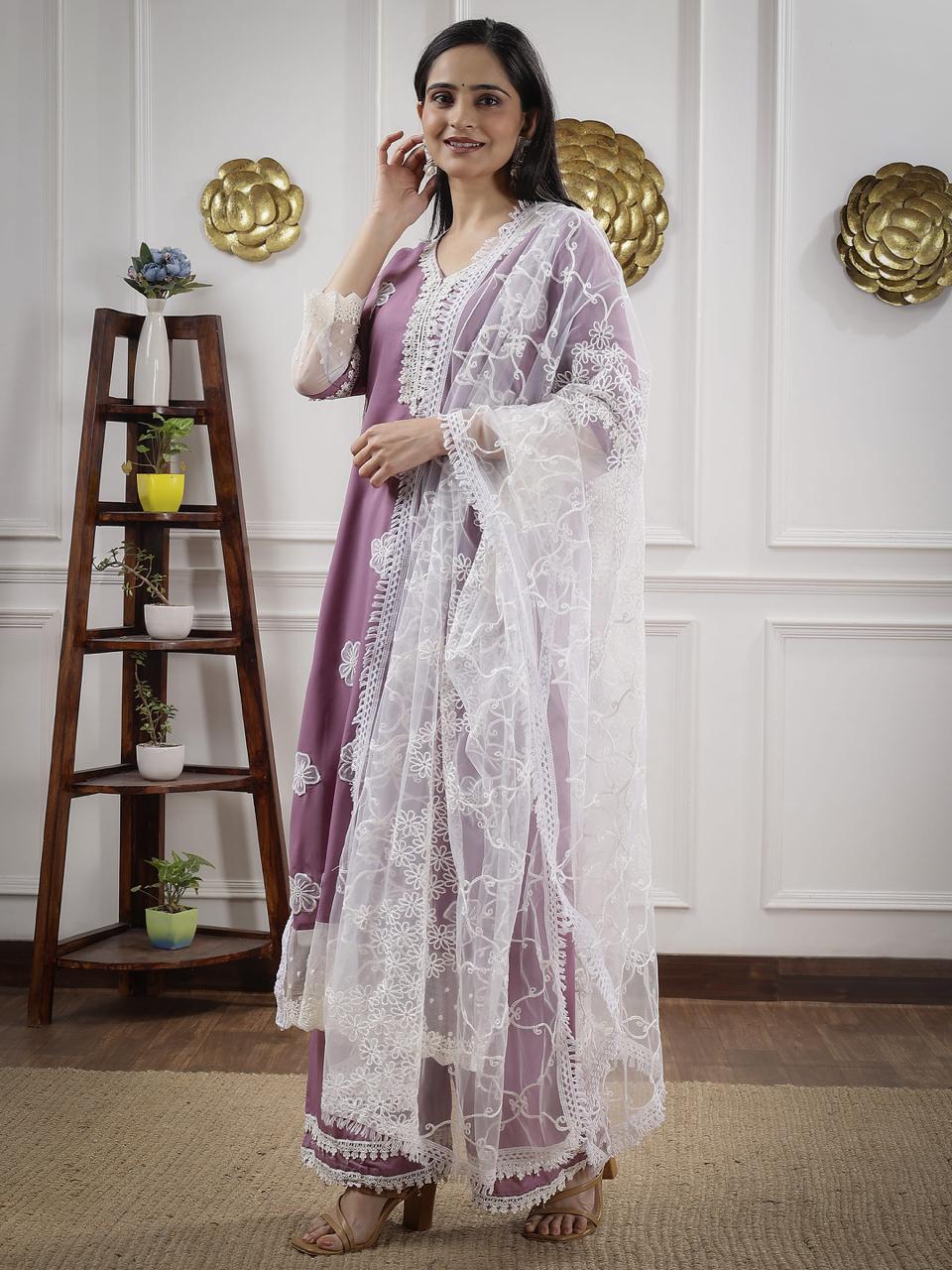 Bhumika Authentic Chikankari Kurta Set with Dupatta