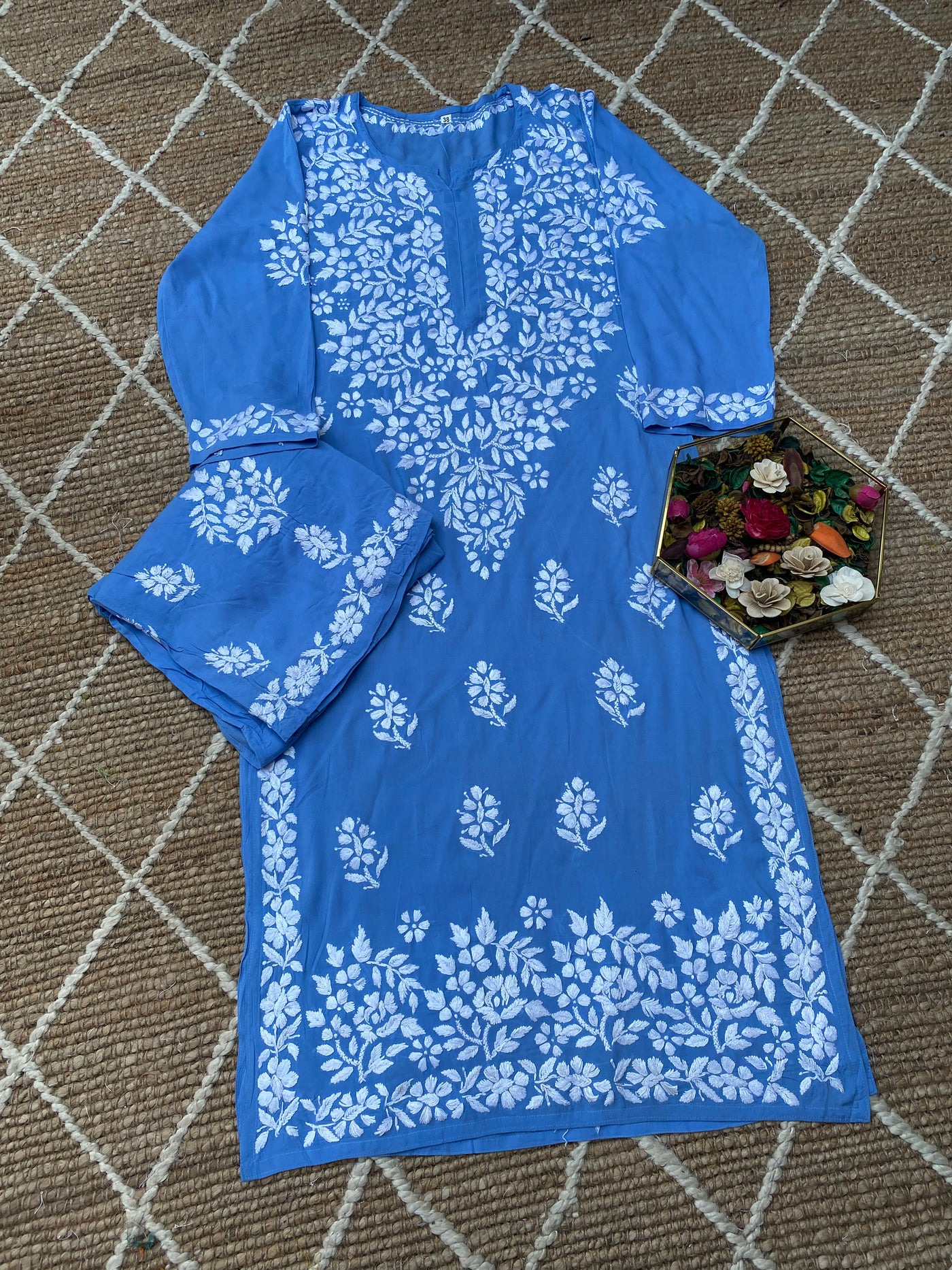 Aisha 3 Authentic Lucknowi kurta Palazzo Set