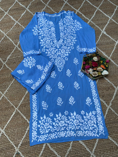 Aisha Authentic Lucknowi kurta Palazzo Set