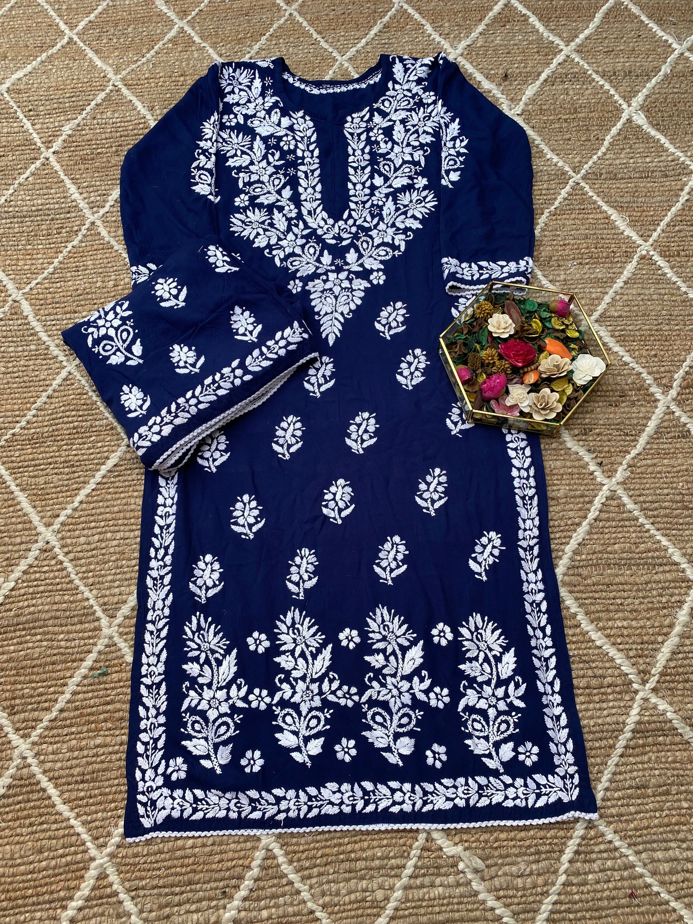 Aisha Authentic Lucknowi kurta Palazzo Set