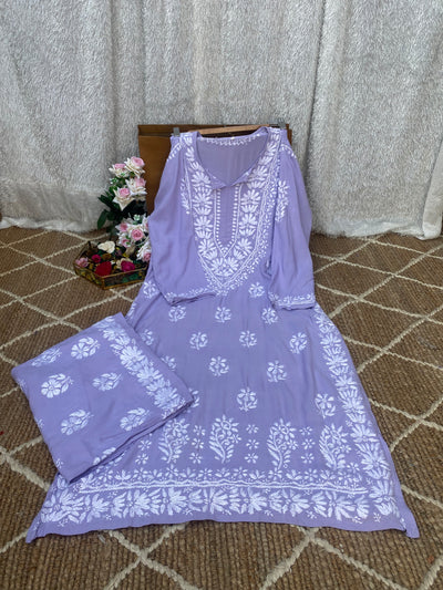 Raysha Gulabi Dhaga's Authentic Chikankari Kurta Set