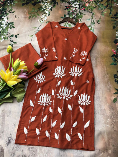 Shubhkar Gulabi Dhaga Kurta Set