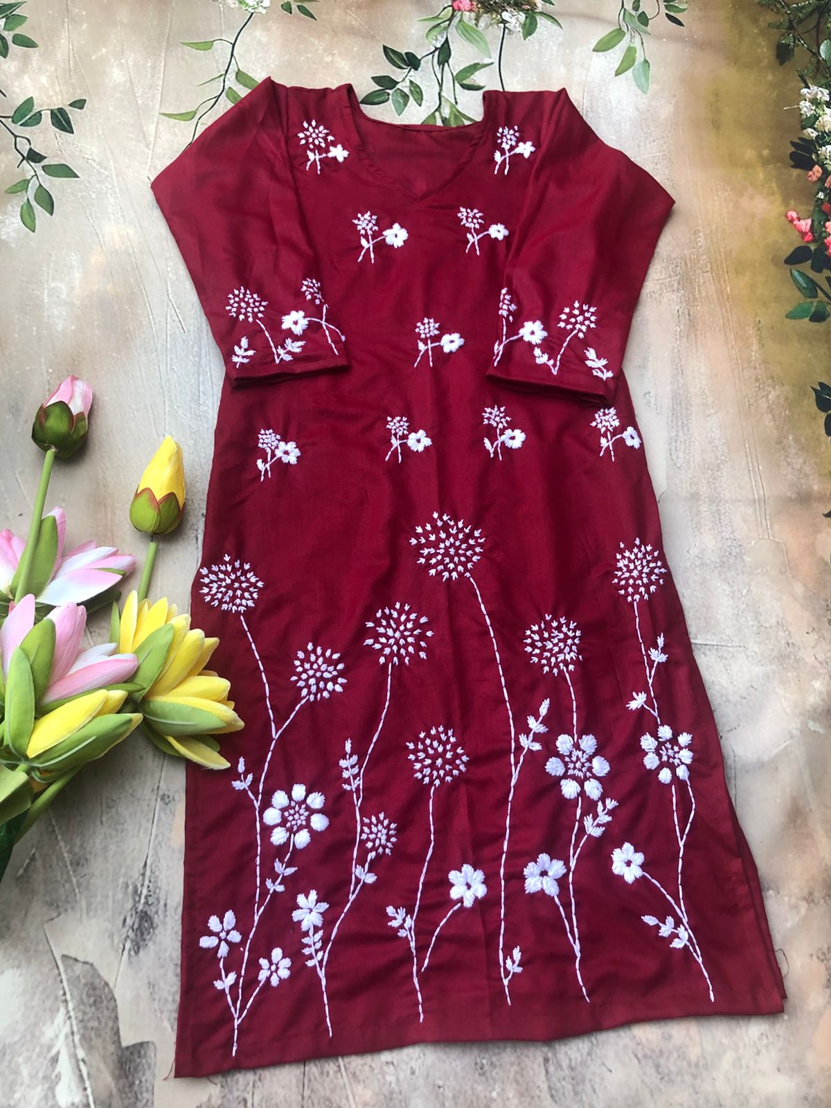Shanza Gulabi Dhaga Kurta Set