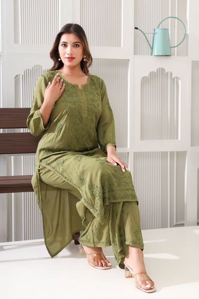 Naazakat Authentic Lucknowi Kurta Set