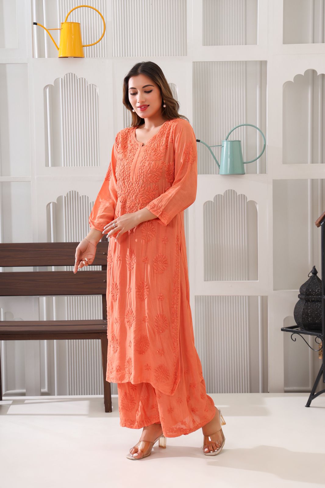 Naazakat Authentic Lucknowi Kurta Set