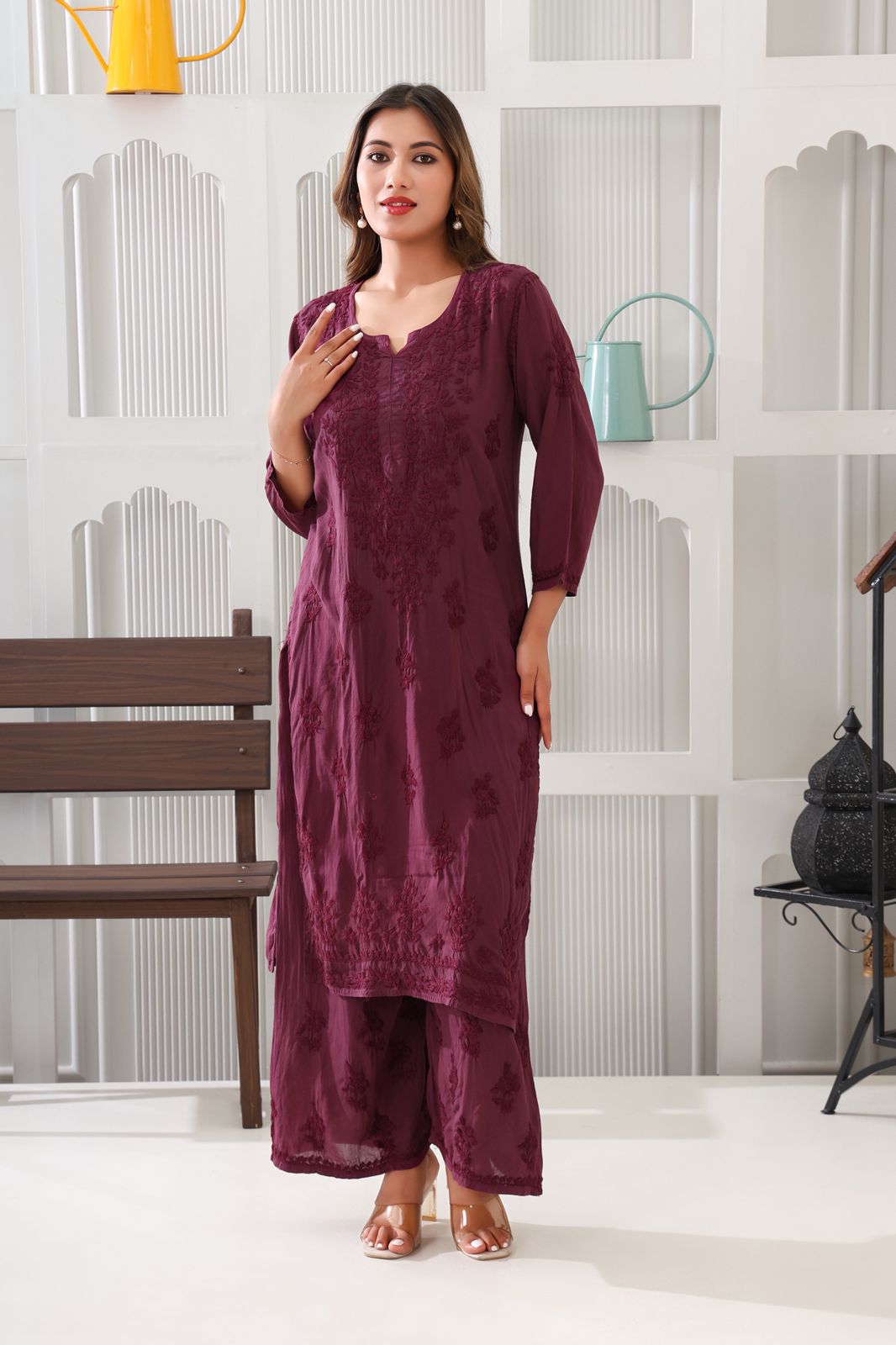 Naazakat Authentic Lucknowi Kurta Set