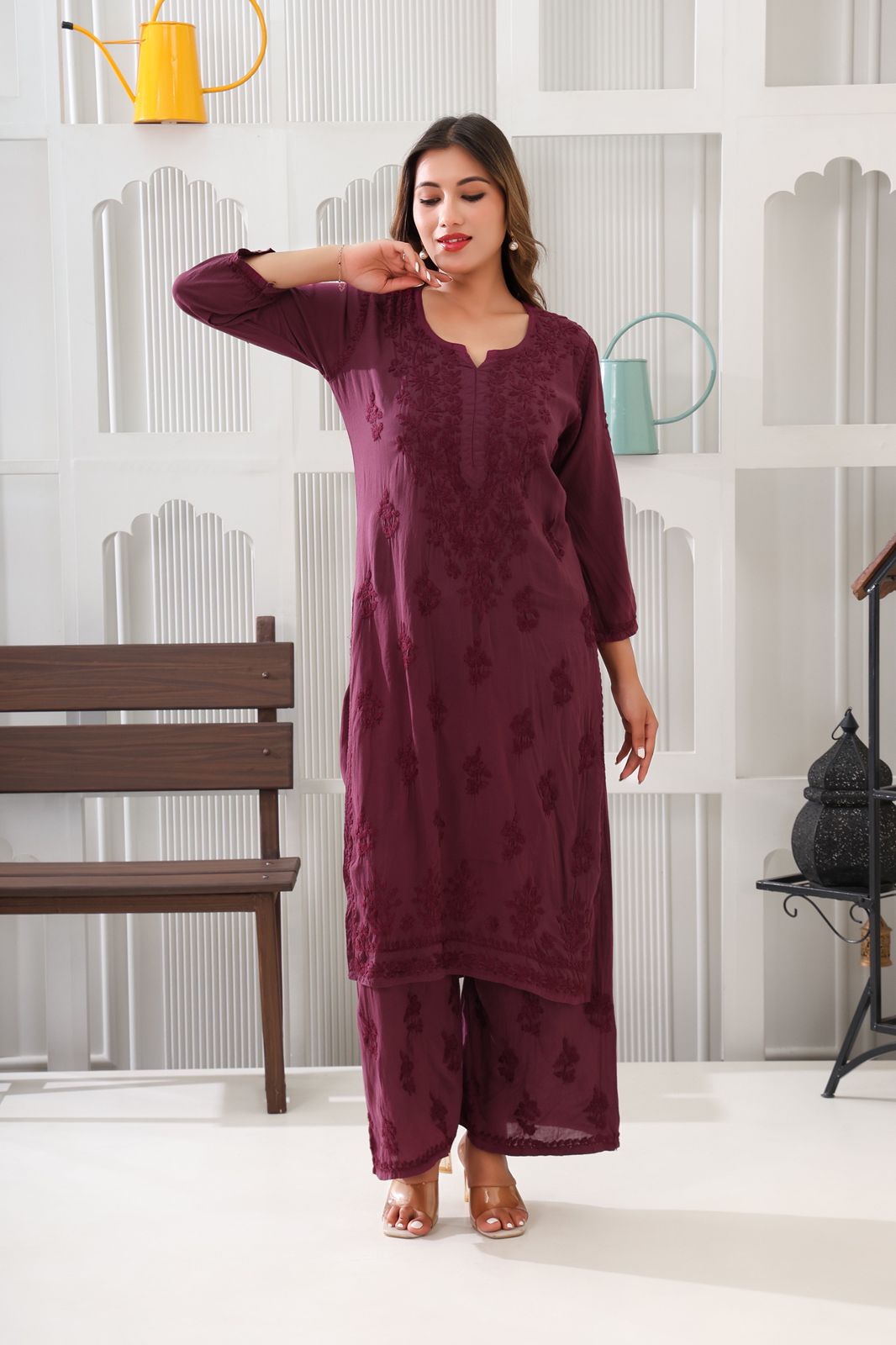 Naazakat Authentic Lucknowi Kurta Set