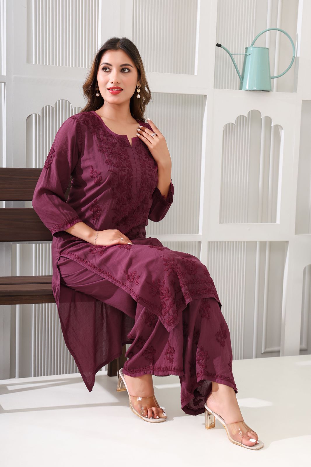 Naazakat Authentic Lucknowi Kurta Set