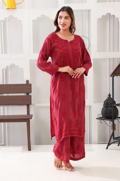 Naazakat Authentic Lucknowi Kurta Set