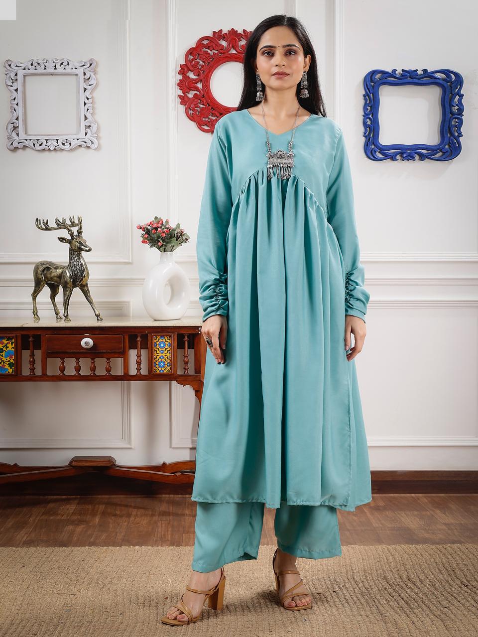 Stylish Gathered Kurti set