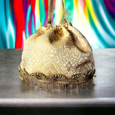 Gold Bucket Potli Bag