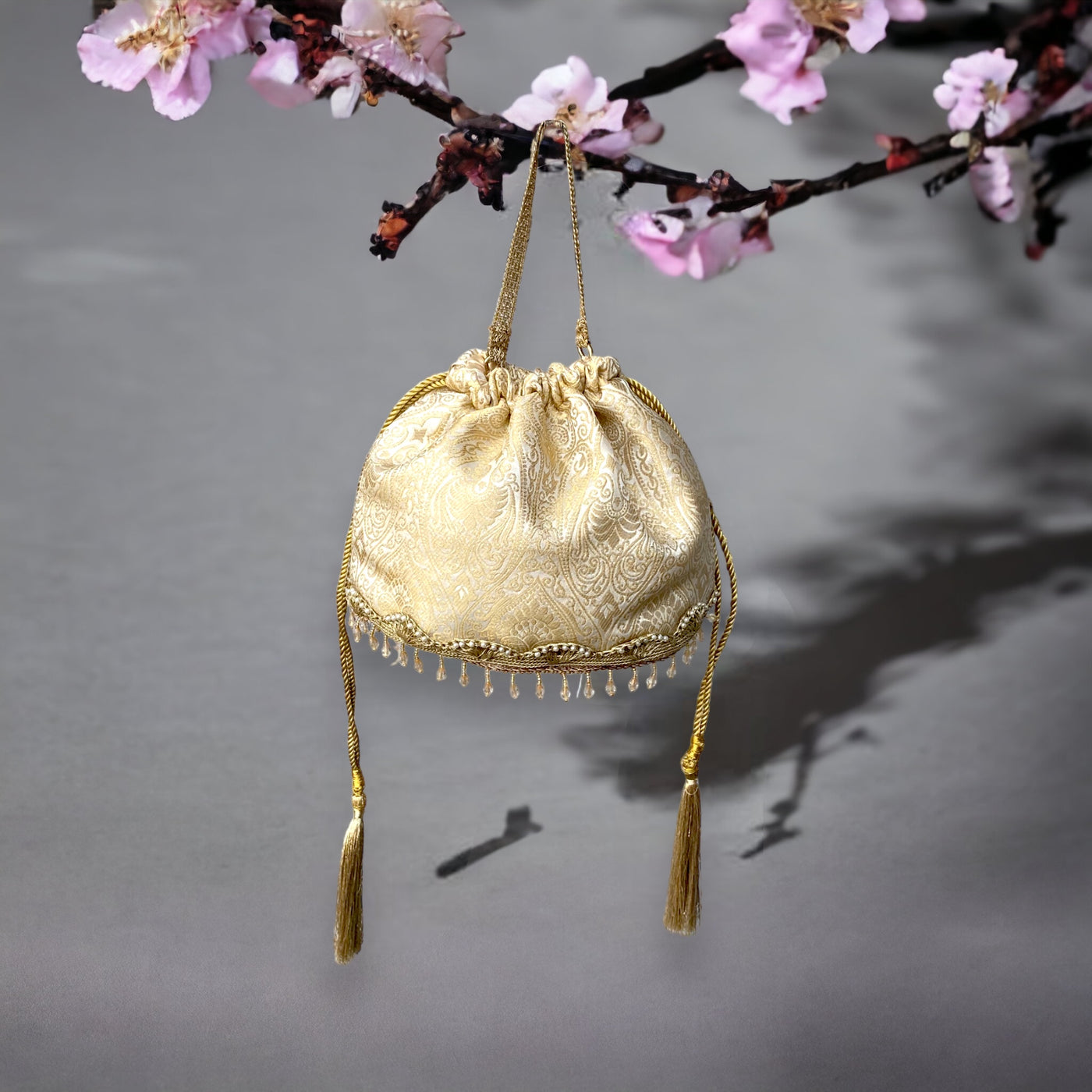 Gold Bucket Potli Bag