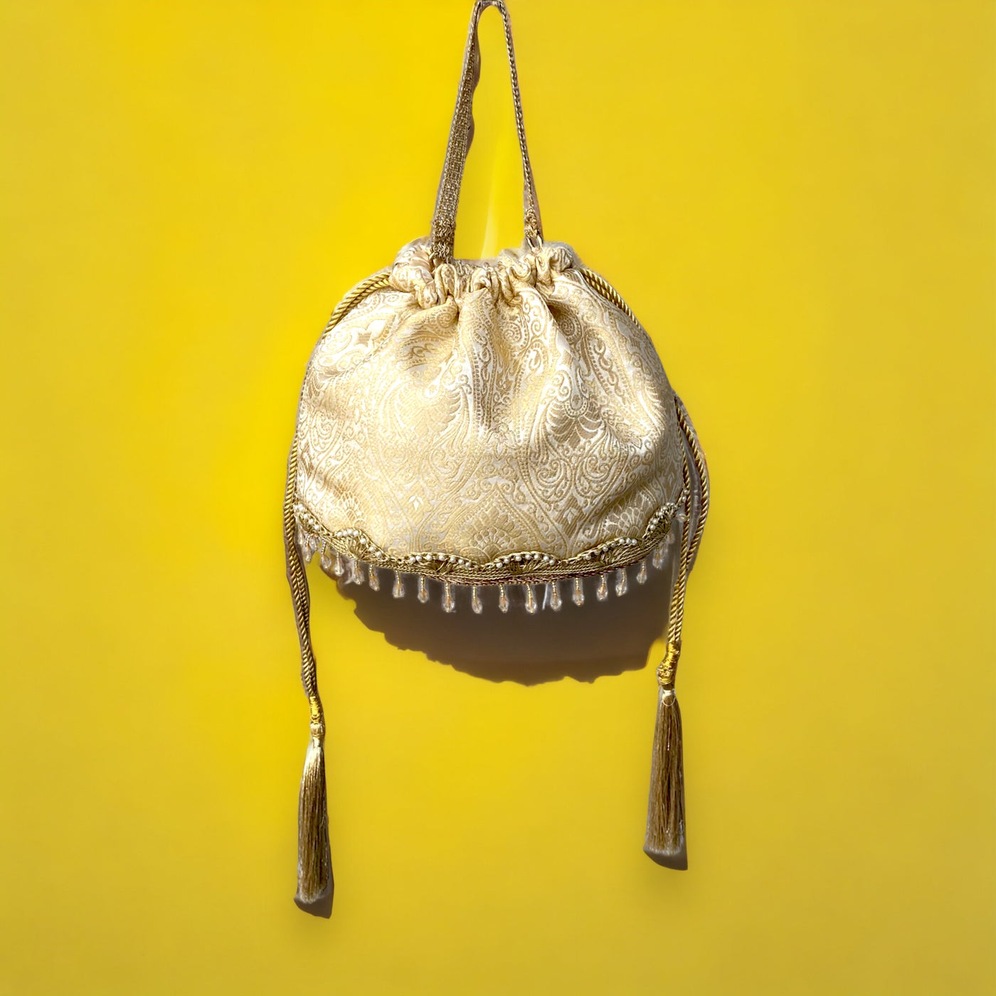 Gold Bucket Potli Bag