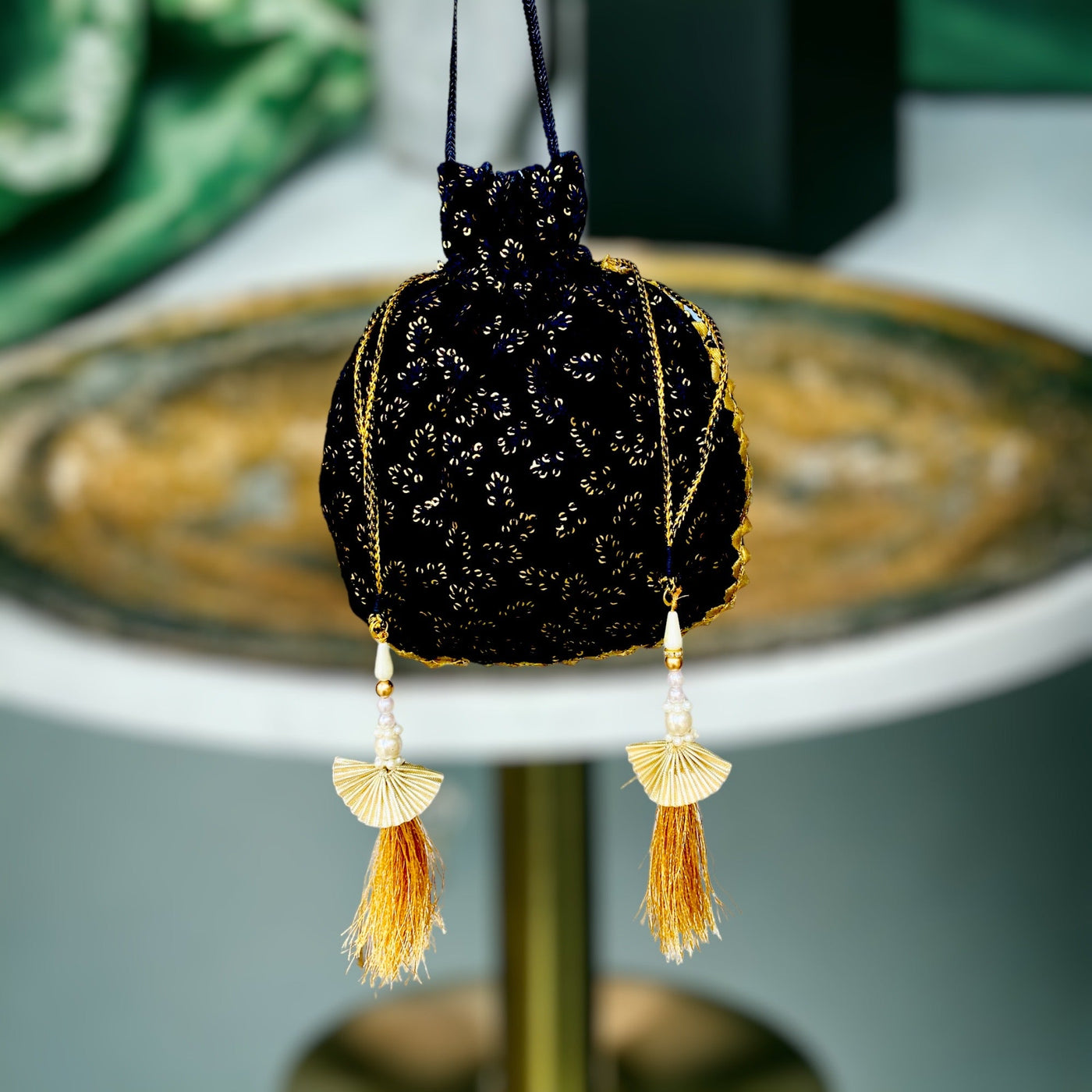 Sweet Black Potli Bag