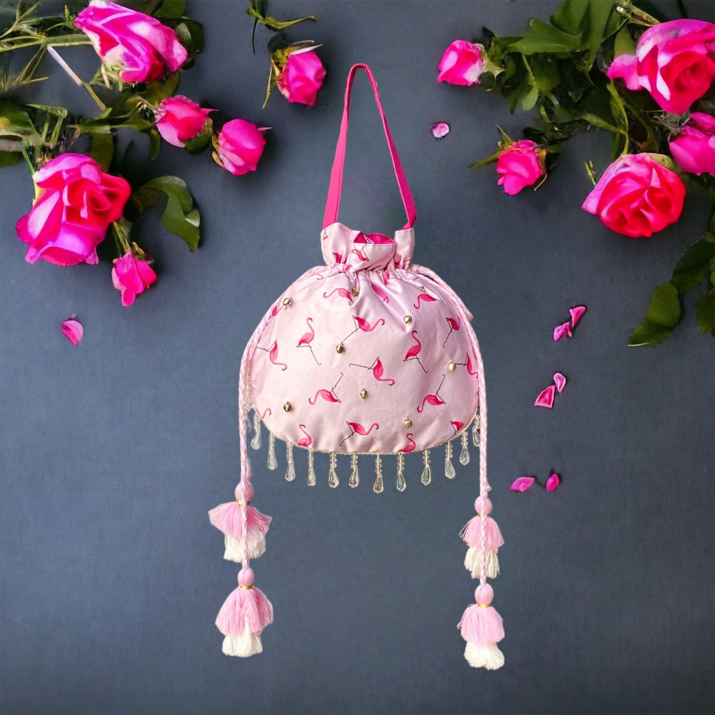 Ghungroo Pink Potli Bag