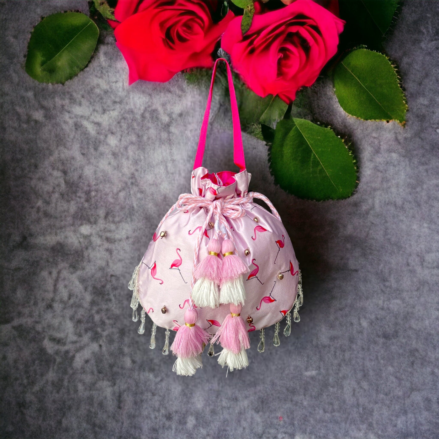 Ghungroo Pink Potli Bag