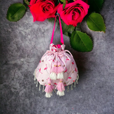 Ghungroo Pink Potli Bag