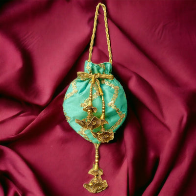 Turquoise Potli Bag