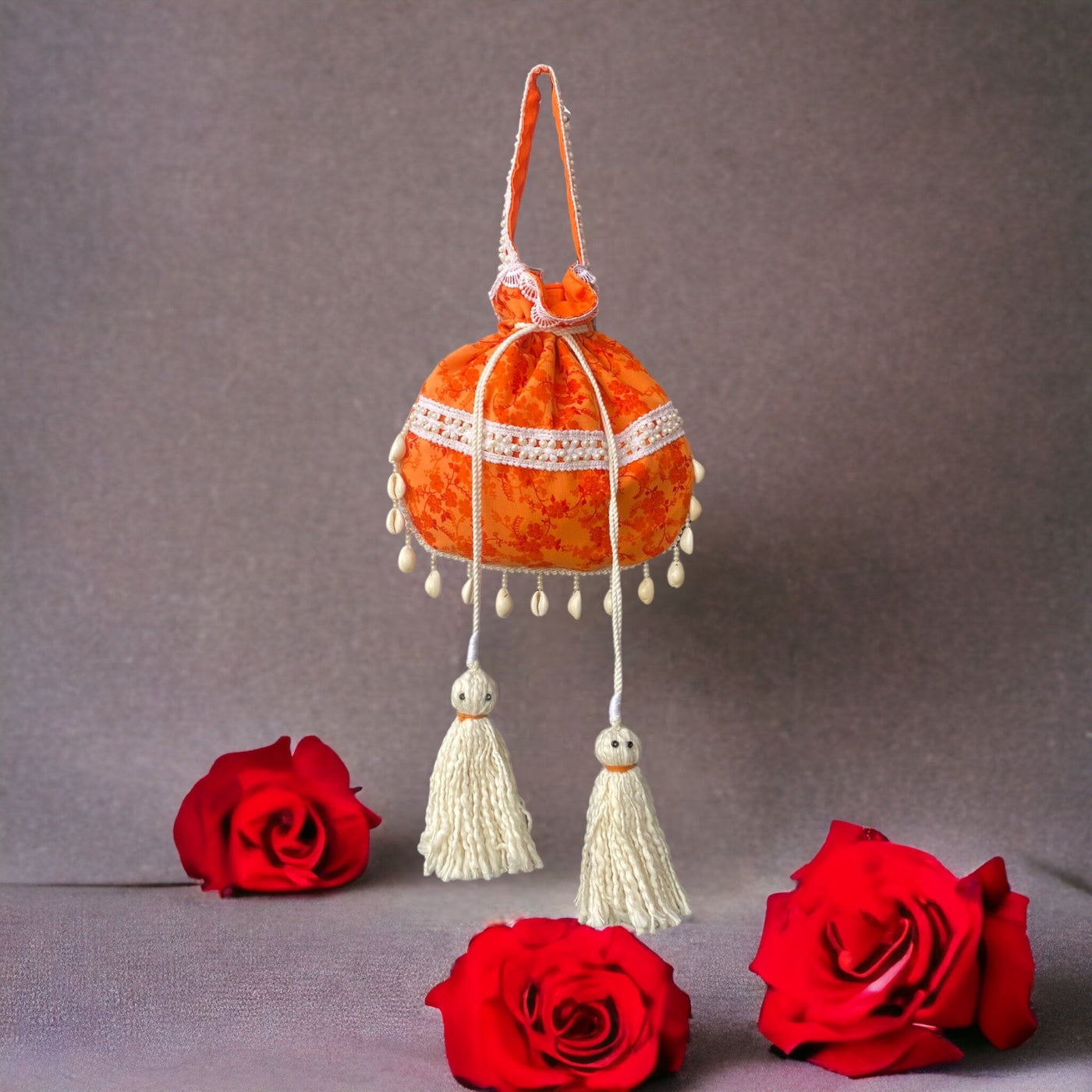 Orange Potli Bag