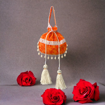 Orange Potli Bag