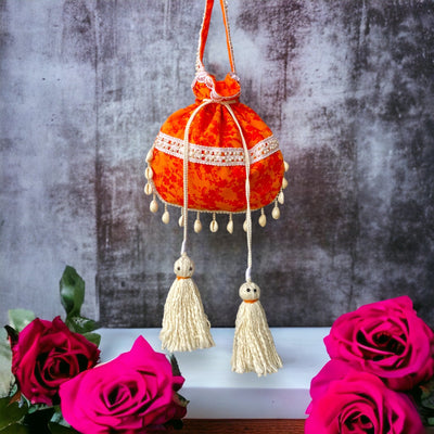 Orange Potli Bag