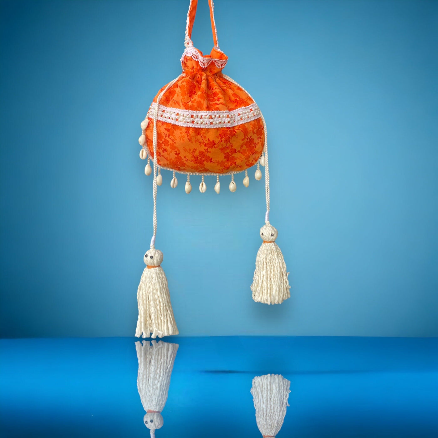 Orange Potli Bag