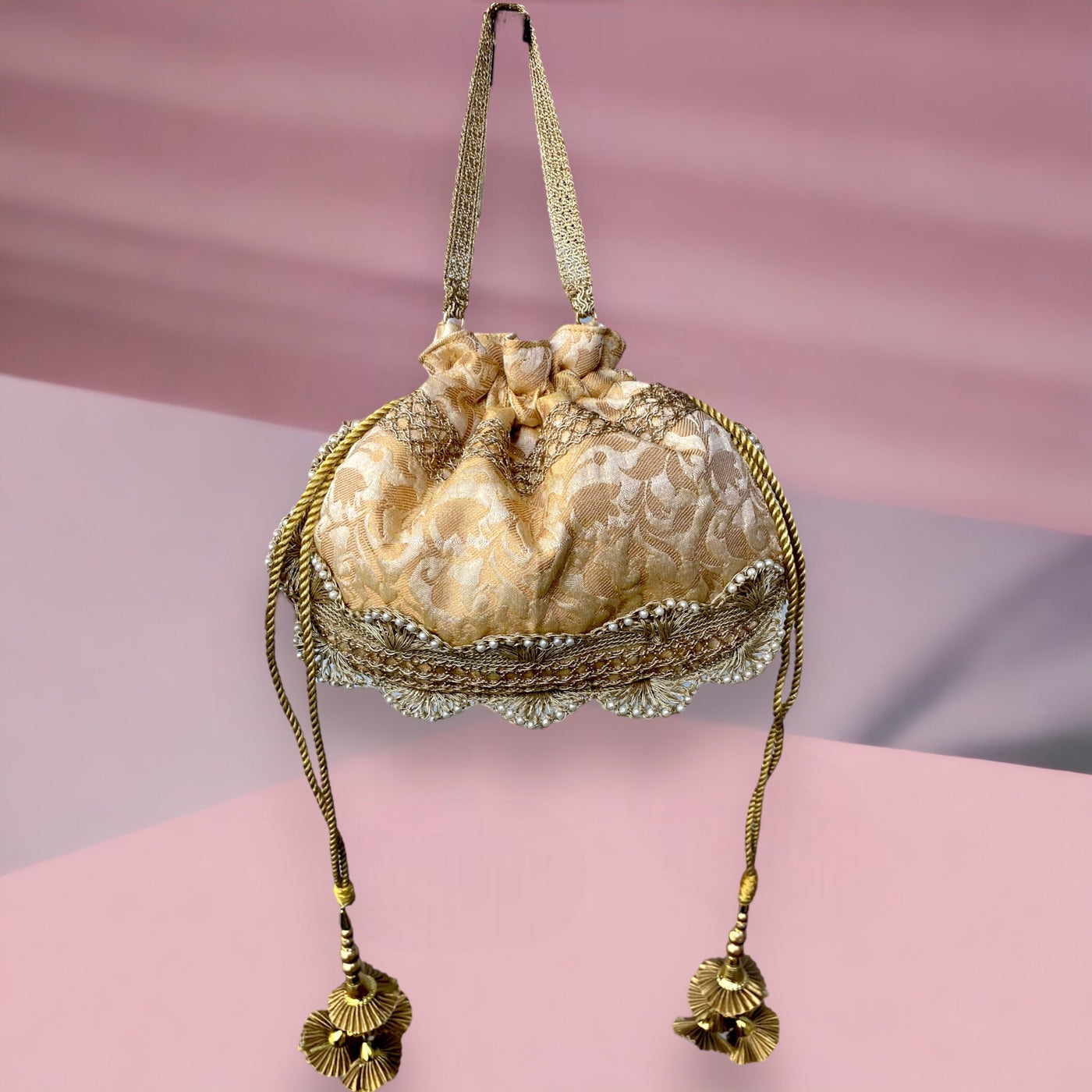 Vintage Golden Potli bag